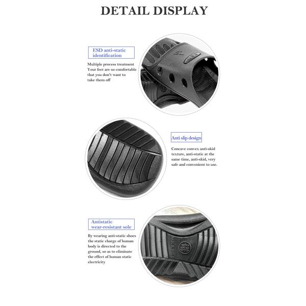 ESD Protection Slippers SPU Material Ventilation Design Anti-Slip for Lab