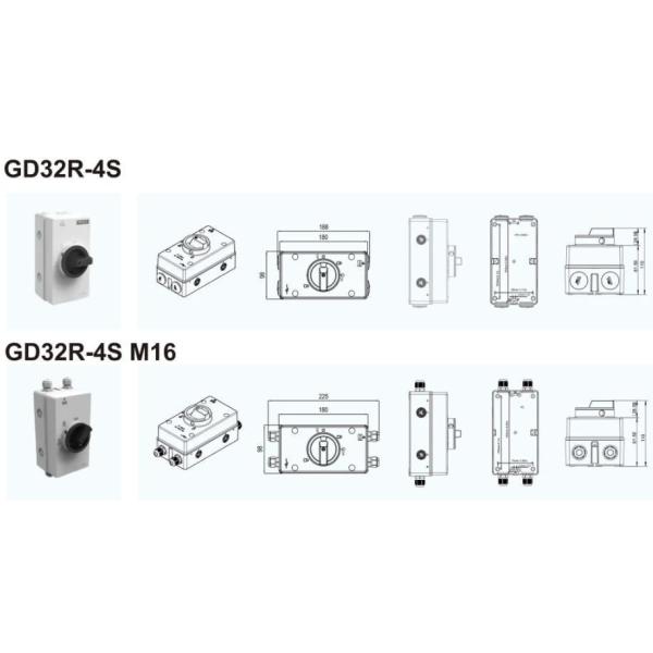 Low Voltage DC Isolator Switch Solar Gd32r-4s 100A Automatic Transfer Switch 2mc4
