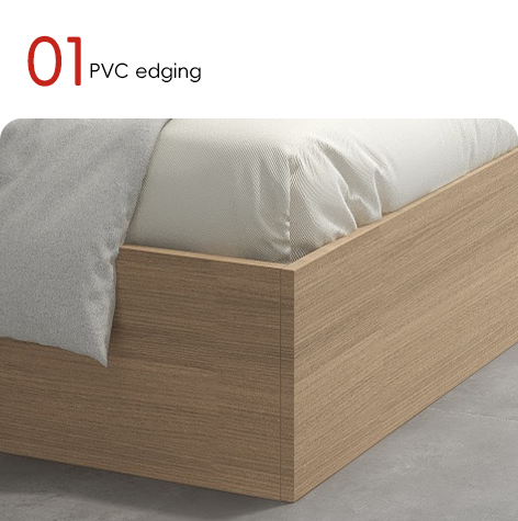 Support customization Comfortable Modern Minimalist Wood Bed Metal Frame without Mattress for Dormitory School Apartment or Hotel