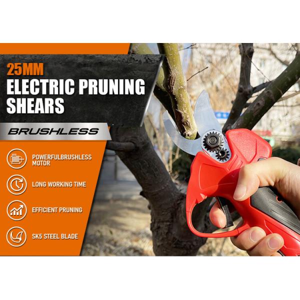 Professional Cordless 21V Electric Pruning Shears 25MM Battery Powered