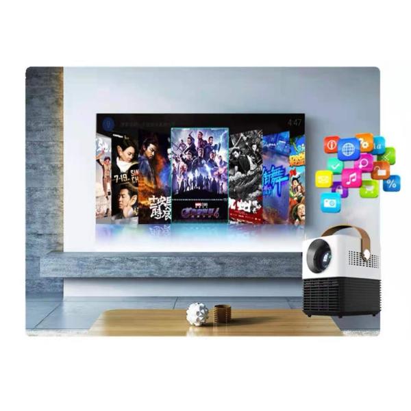 WIFI Battery WVGA LED Smart Portable Projector For Home Cine