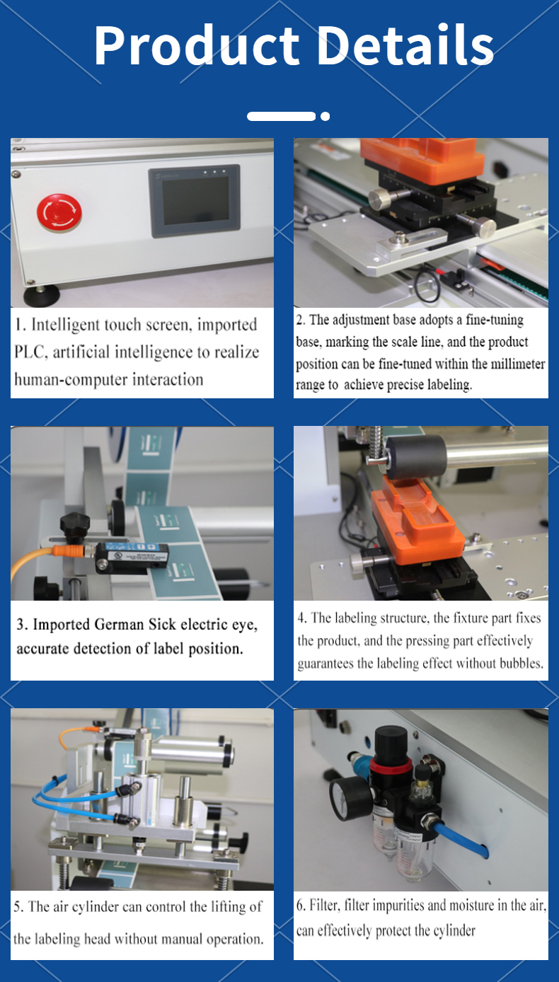 Square Bottle Label Applicator for FK617 Semi Automatic Flat Bottle Labeling Machine