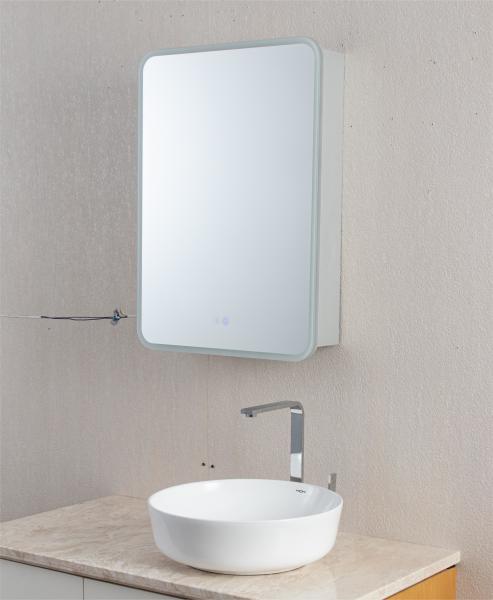 Cheap Double Door Anti-Fog Lighted Vanity Mirror Medicine Cabinet LED Touch Sensor Adjustable for sale