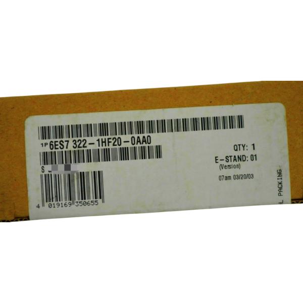 Cheap SIEMENS 6ES7322-1HF20-0AA0 SIMATIC S7-300, DIGITAL OUTPUT SM 322, OPTICALLY ISOLATED, 8 DO (RELAY OUTPUTS), 40 PIN for sale