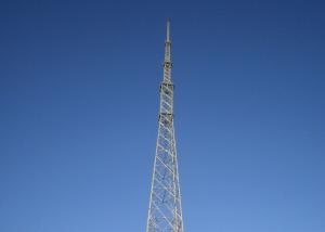 China Durable Radio Antenna Tower 70m Height Silver / White Color Hydraulic Press Stamping on sale