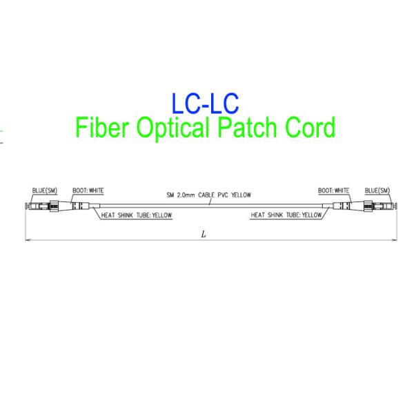 Black 4.0 FTTH Drop Cable Fiber Optical Patch Cord With 2.0 Connector SC/APC