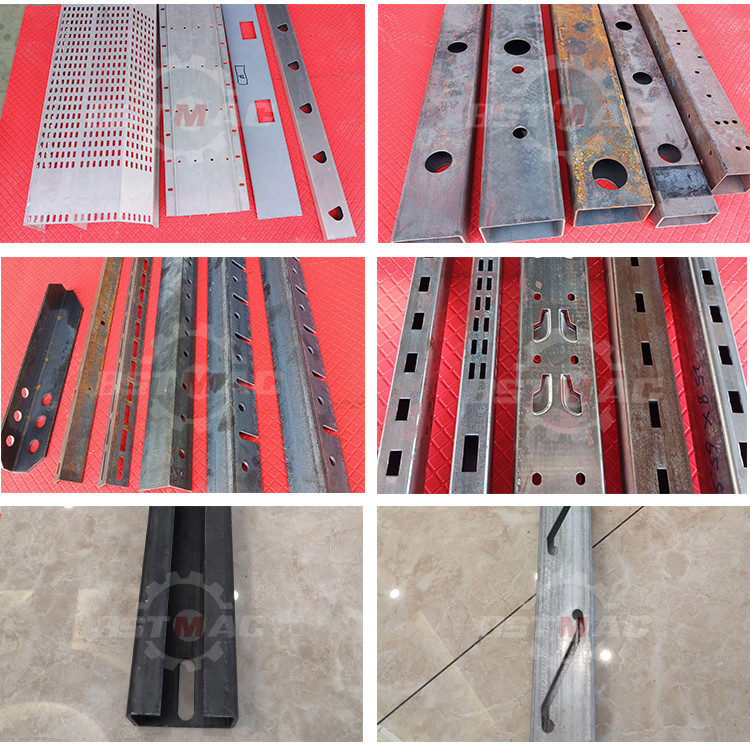 Half Hole Pipe Hole Punching Machine Steel Aluminum L Shape Frame