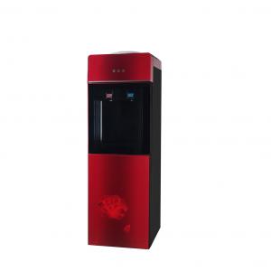 China ABS Steel Tempered Glass Floor Standing Water Dispenser With Hot And Cold Water on sale