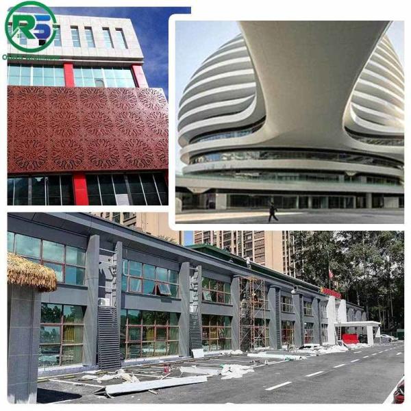 Aluminum Art Deco Wall Panels Exterior PVDF Coating For Airports Balconies