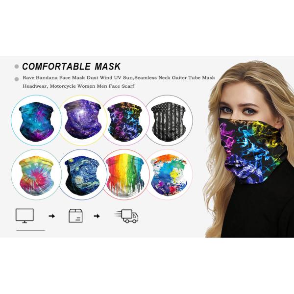 Plain Printed Solid Color Mujer Seamless Bandana Scarf