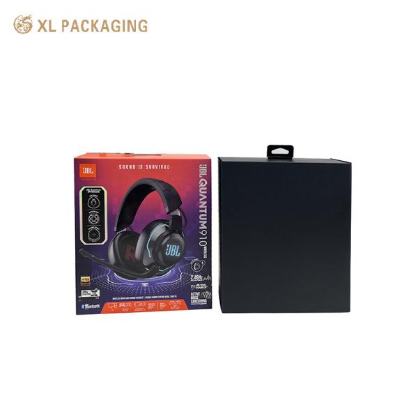 Cheap XL Packaging Custom Packaging Box Factory Headphone Earphone Box Custom Printed Logo Corrugated Packaging Box Wireless Headset Paper Box Packaging With Tray for sale