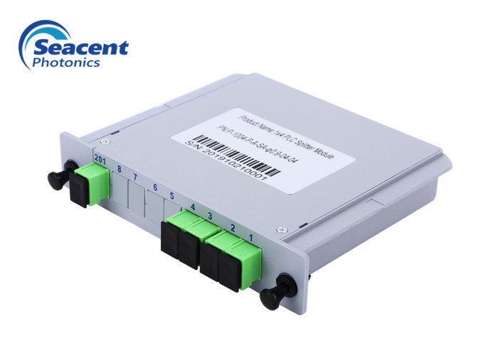 Insert Type 1x4 Cassette PLC Splitter Passive Optical Network High Stability