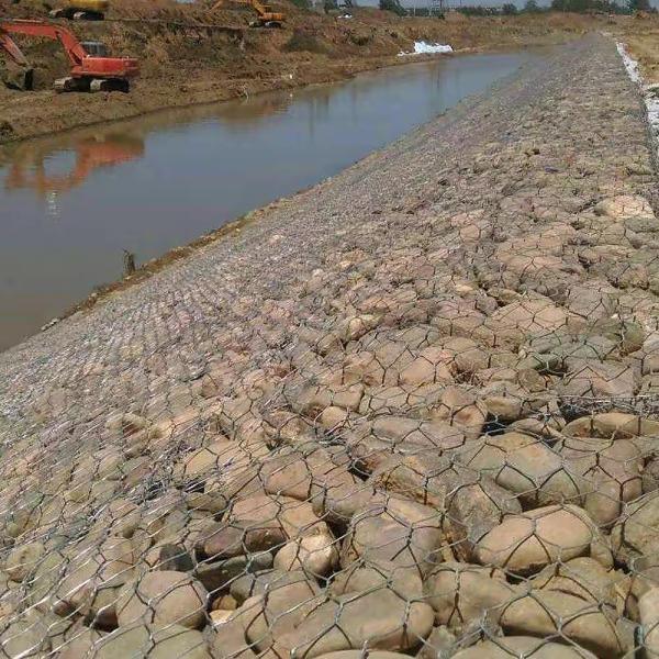 Hexagonal 1mx1mx1m Galvanized Welded Gabion Box For Retaining Wall