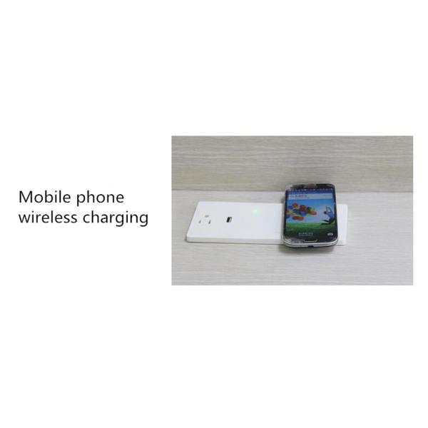 ABS + PC Conference Table Socket , Desktop Wireless Transmitter Smart Furniture Office Mobile Phone Charger