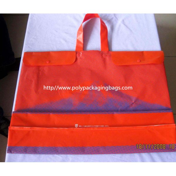 Black Soft Flexible Loop Handle Plastic Bags With Custom Printing