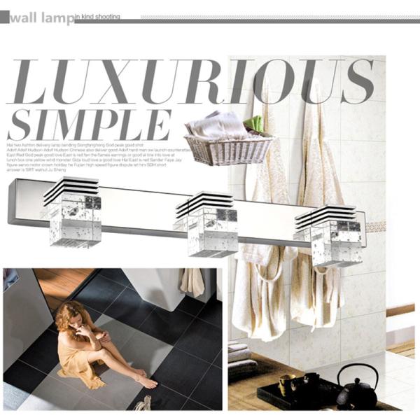 High power LED mirror headlamp modern contracted bathroom lamp crystal lamp(WH-MR-58)