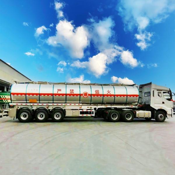 Cheap 42000 Liters Insulated Aluminum Tanker Semi Trailer 12 Tire for sale