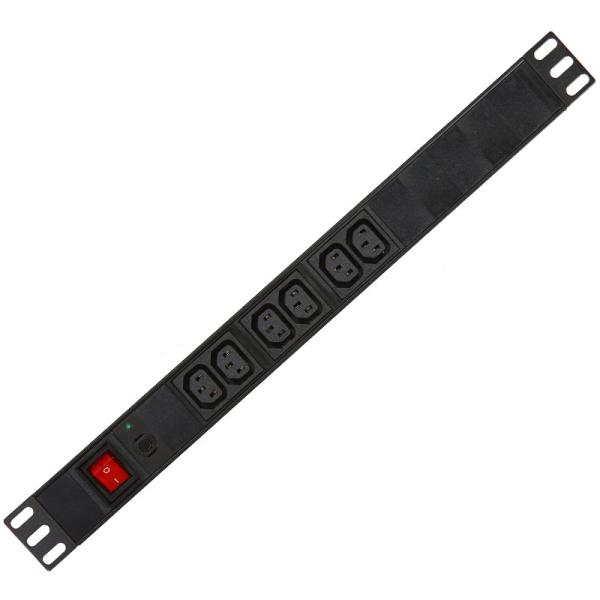 Cheap 6 Way IEC Type PDU Extension Socket With On/Off Switch, Overload Protector for sale