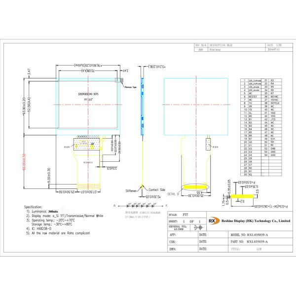 Waterproof 3.5 Inch Touch Screen Panel , Stable ISO9001 Resistance Touch Screen