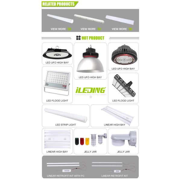 White Magnetic Linear Troffer Retrofit LED Linear retrofit Kit with Color Rendering Index Ra 80