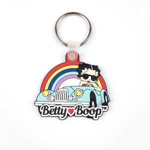 China Custom Rubber Keychain Double Side Logo For Marketing Promotions Soft Pvc Keyrings on sale