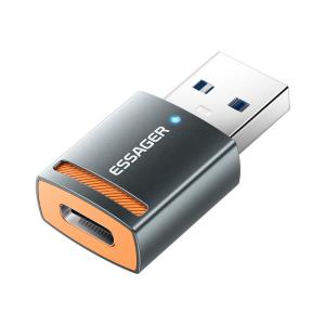 China Plug In Micro USB OTG Adapter USB A C Lightning OTG Connector ESSAGER ES-OTG17 Series on sale