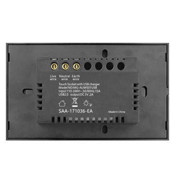 SAA Approval Smart Home Automation Electrical Socket Outlet Power Point White Crystal Glass 10a Usb Wall Switch