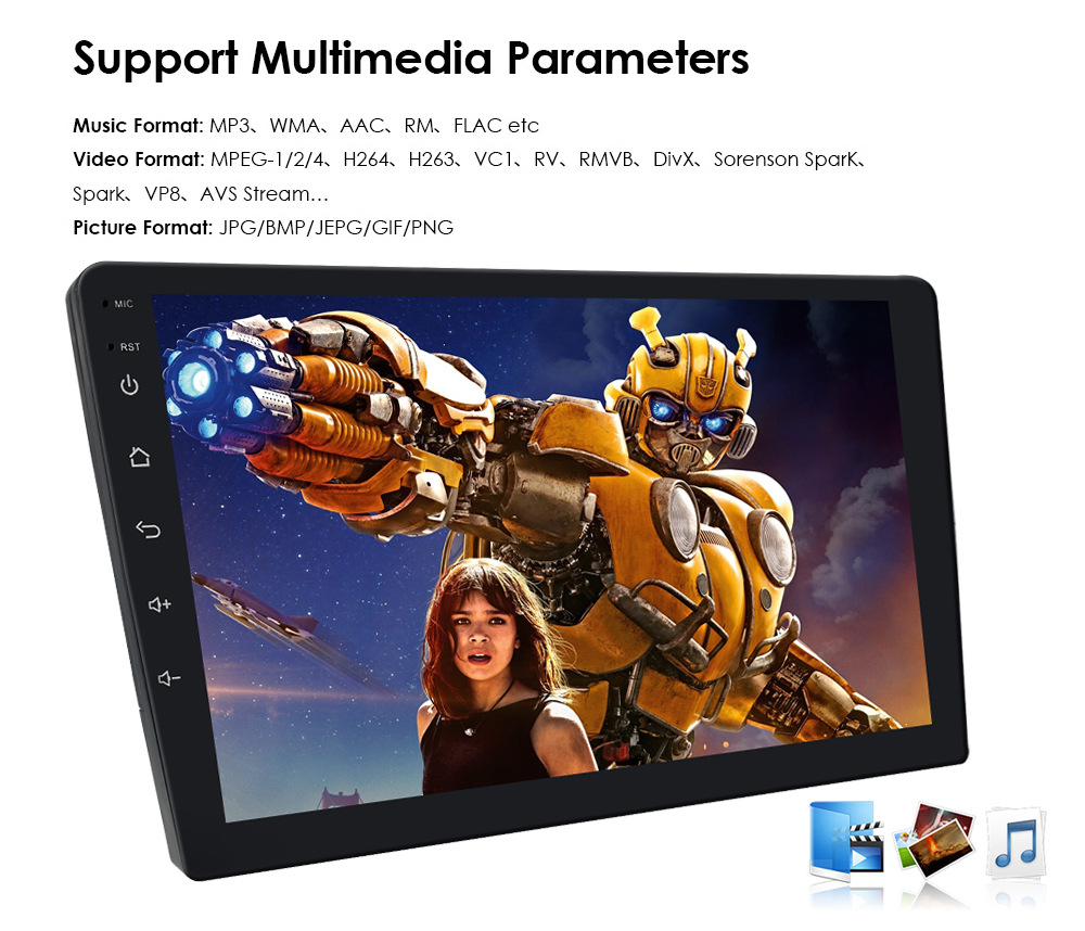 Universal Car Fitment 2.5D IPS Touch Screen 2 32G Android 12 Car Multimedia Player 9/10 Inch Radio Audio Head Unit
