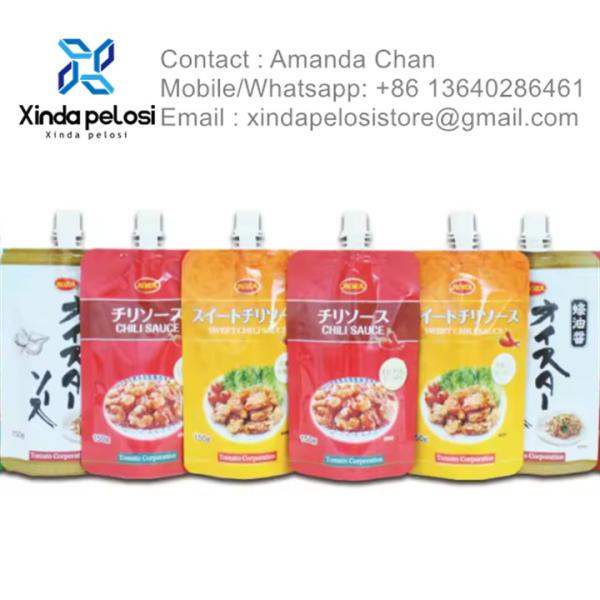 Cheap Free Sample Custom Juice Pouch Jelly Food Packaging Liquid Bag Stand Up Pouch With Spout For Sale for sale