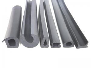 China Black Foam EPDM Rubber Extrusion For Windows , Rubber Sponge Extrusion ROHS FDA on sale