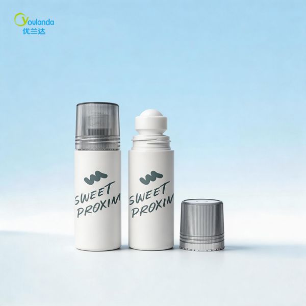 88ml White Empty Roll On Perfume Bottles Antiperspirant Roller Ball Packaging