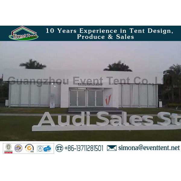 Custom 30 X 50 Frame Tent White , Water Resistant Tent For Auto Show Exhibition
