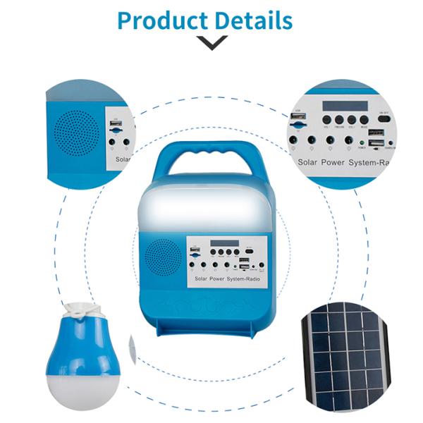 FCC Painted Matte Blue Solar Hen House Lighting Kit With 5 Meter Cable