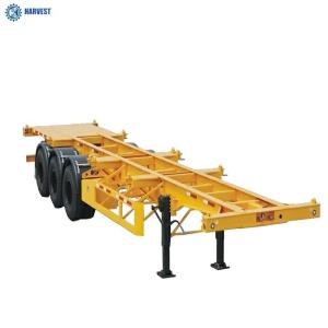 Best FUWA 3 Axles 40 Ton Loading Capacity 40ft Skeleton Semi Container Trailer wholesale