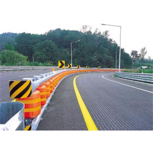 Single Double Small Highway Roller Barriers Yellow