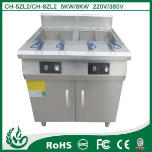 Freestanding double tank commercial deep fryers with 5kw