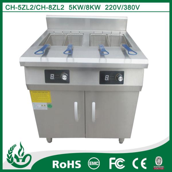 Cheap Freestanding double tank commercial deep fryers with 5kw for sale