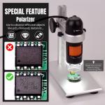 5MP CMOS Sensor USB Digital Microscope with Polarizer Light