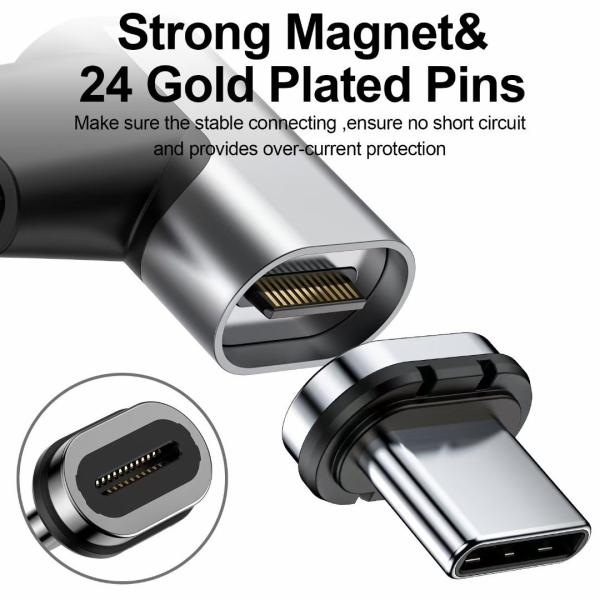 180 Degree Rotating Elbow Type C Data Cable For Samsung S20 Huawei Mate 20 Pro