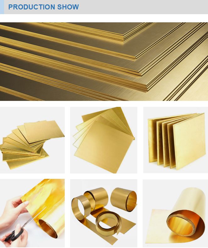 Brushed Brass Sheet For Electrical Components, Decorative Fixtures And Industrial With Custom Thickness Options