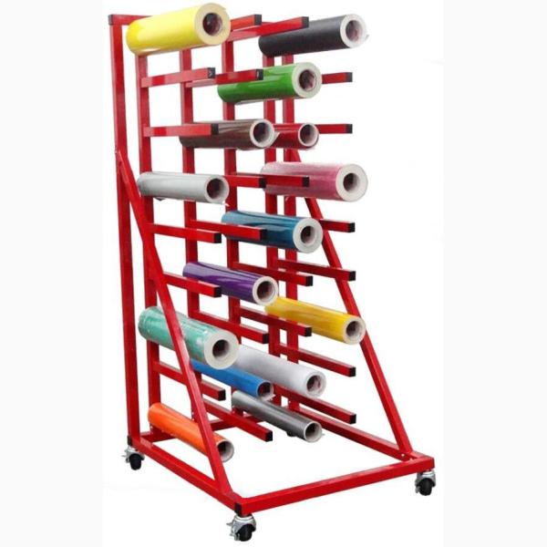 Cheap 5FT Length Vinyl Rolling Industrial Display Stands , Heavy - Duty Display Stands for sale
