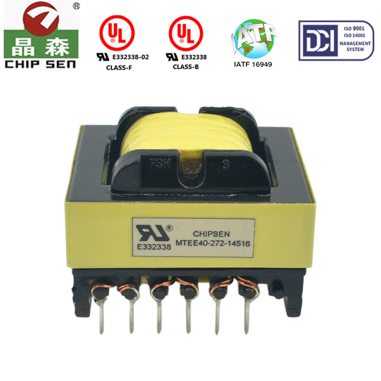 Custom 7+7pins 24W 100W 220v to 24v Step Down EE Ferrite Core High Frequency transformers Manufacturer Step up Power Transformer