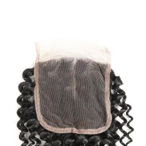 Clean Weft Human Hair Lace Closure 4 * 4 , Human Lace Wigs With Baby Hair