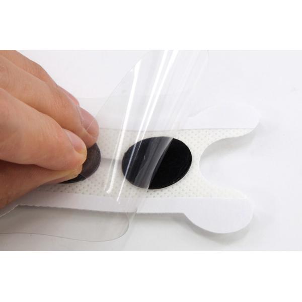 Physiotherapy stimulator swallowing electrode pads with adhesive ge