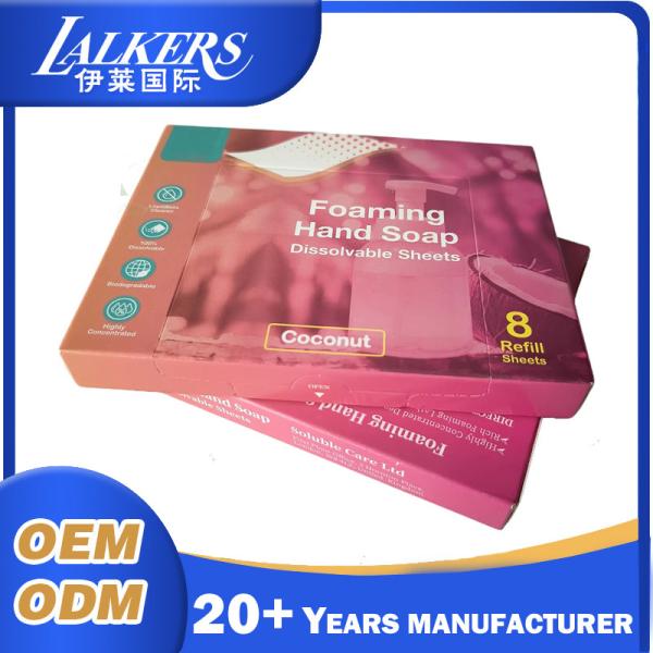 Cheap Portable Hand Soap Sheets Eco Friendly Plastic Free Hand Wash Soap Paper for sale