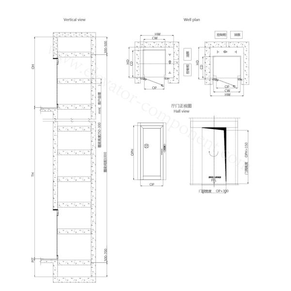 Small Home Low Noise High Speed Elevator For 5 Persons , Stainless Steel Door Design