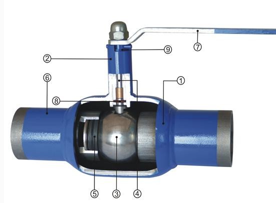 A105+ENP LF2,F304 Material Fully Welded Ball Valve NPS 2"-48" PN 20-420