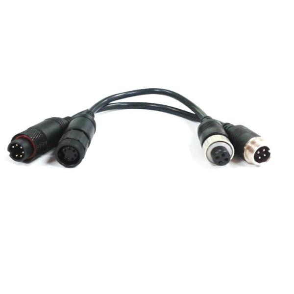 M12 5M 6Pin Power Cord , Mini Din Connector for Car DVR