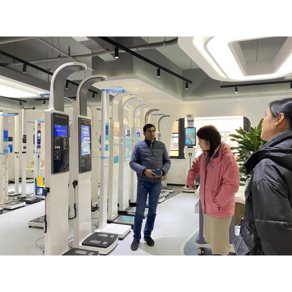 Professional 8 Electrodes Body Composition Fat Analyzer Height Weight Scale with Printer