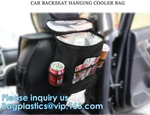 Cheap Car Trash Bags Car Backseat Organizer Bag Cooler, Car Garbage Can, Storage Pockets, Collapsible Portable bin for sale